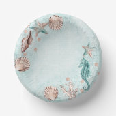 Coastal Chic | Aquamarines Party für Grüne und Kor Pappteller (Vorderseite)
