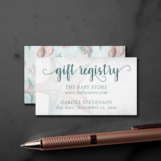 Coastal Chic | Aquamarines Register der Sternensch Begleitkarte