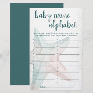 Coastal Chic   Aquamarines Starfish Alphabet Name 