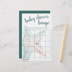 Coastal Chic Aquamarines Starfish Bingo Duschspi