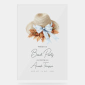 Coastal Chic Autumn Fall Beach Club Party Welcome Acrylschild (Vorderseite)