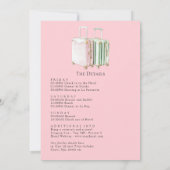 Coastal Chic Beach Club Bachelorette Weekend Einladung (Rückseite)