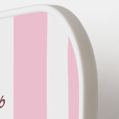 Coastal Chic Beach Club Pink Stripe Tropical Pickleball Schläger (Linke Seite)