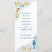 Coastal Chic | Blau und Gold unter der Meereshochz Programm (Vorderseite)