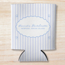 Coastal Chic Blue Bachelorette Seersucker Muschel