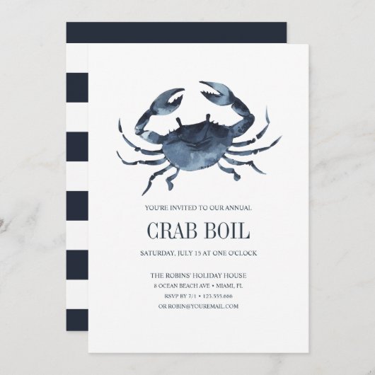 Coastal Chic Blue Crab Fest Meeresfrüchte Boil Par (Vorne/Hinten)