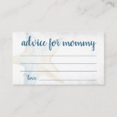 Coastal Chic | Blue Gold Coral Reef Duschberatung Begleitkarte (Vorderseite)