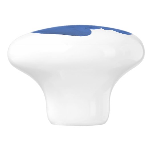 Coastal chic blue pastellel wentletrap seashell keramikknauf (Seitenansicht)