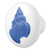 Coastal chic blue pastellel wentletrap seashell keramikknauf (Rechts)