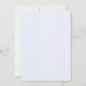 Coastal Chic Blue & White Striping Wavy Wedding Einladung (Rückseite)