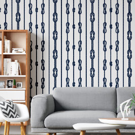 Coastal chic Deep Blue Seil und Segler Knoten Tapete