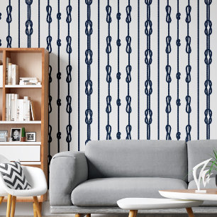 Coastal chic Deep Blue Seil und Segler Knoten Tapete