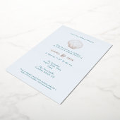 Coastal Chic Foil Wedding Einladung Blue (Gedreht)