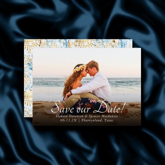 Coastal Chic | Foto des Korallenriffs (Blue and Go Save The Date