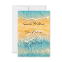 Coastal Chic Golden Sand Türkis Klassische Hochzei