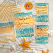 Coastal Chic Golden Sand Türkis Wasser Hochzeit