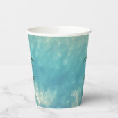 Coastal Chic Golden Sand Türkis Wasser Hochzeit Pappbecher (Links)