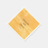 Coastal Chic Golden Sand Türkis Wasser Hochzeit Serviette (Ecke)