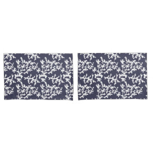 Coastal Chic Hamptons Blau-und Weiß Korallenriff Kissenbezug
