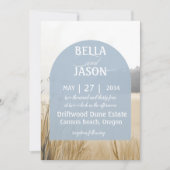 Coastal Chic Hochzeitseinladung mit Foto Einladung (Vorderseite)