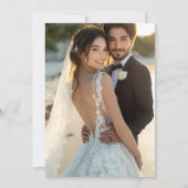 Coastal Chic Hochzeitseinladung mit Foto Einladung (Rückseite)