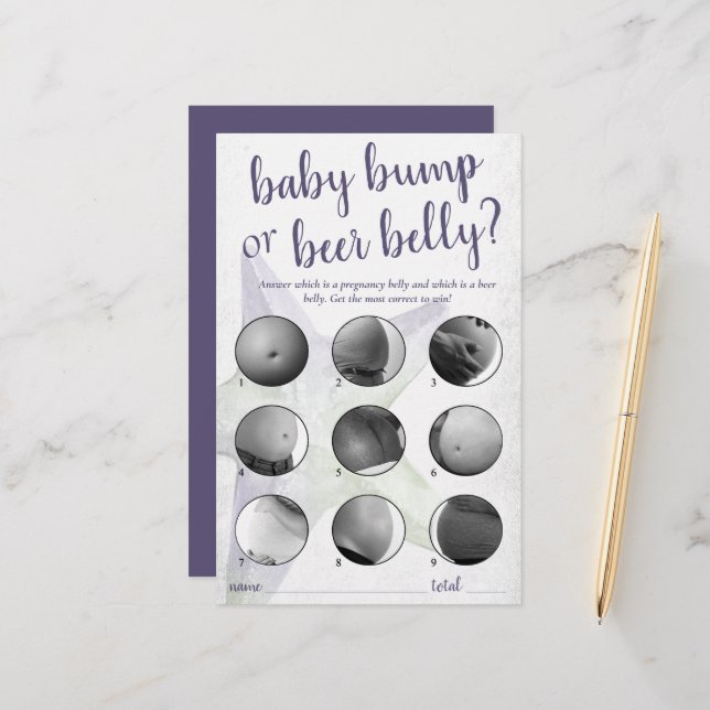 Coastal Chic | Lila Baby Bump oder Bierbauch (Vorderseite/Rückseite Beispiel)