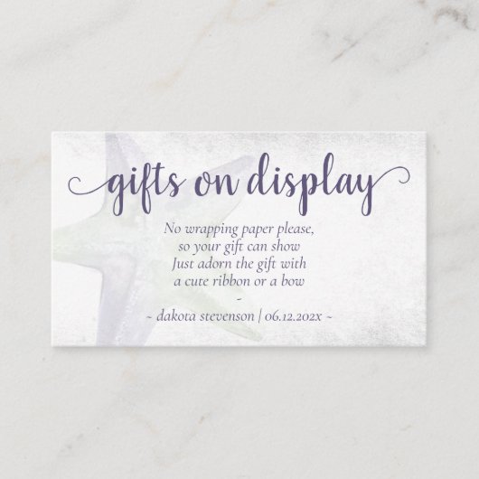 Coastal Chic | Lila Gesteinsbekundung Begleitkarte (Vorderseite)