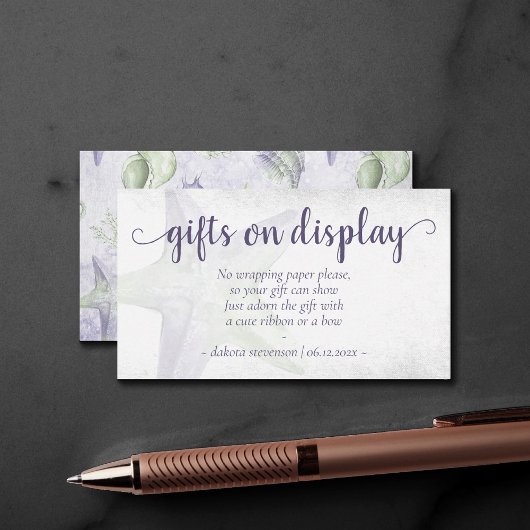 Coastal Chic | Lila Gesteinsbekundung Begleitkarte