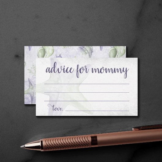 Coastal Chic | Lila Hinweise für Grüne Sternenscha Begleitkarte