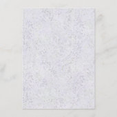 Coastal Chic | Lila und grüne Schönheitshochzeit Menükarte (Rückseite)