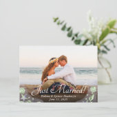 Coastal Chic | Lila und grünes Foto Ankündigung (Stehend Vorderseite)