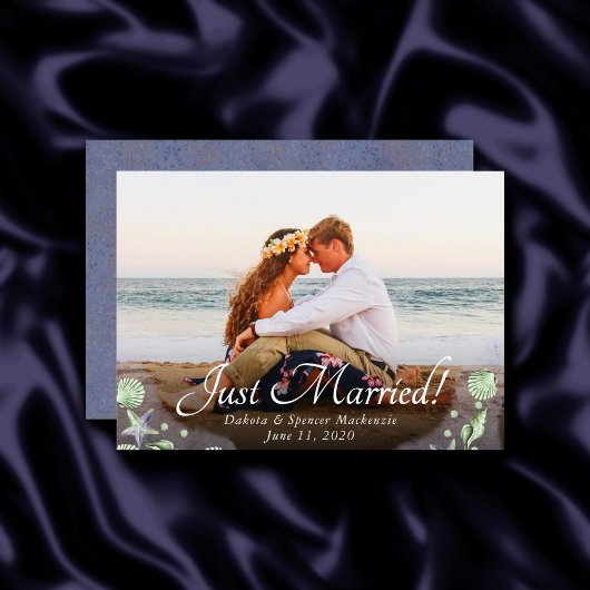 Coastal Chic | Lila und grünes Foto Ankündigung