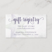 Coastal Chic | Lila und grünes Wasserregister Begleitkarte (Vorderseite)