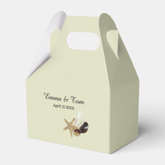 Coastal Chic Minimalistisch Beach Wedding Geschenkschachtel (Vorderseite)