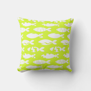 Coastal Chic Modern Beach House Fisch Gemustert Kissen