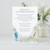 Coastal Chic | Moderne Korallenriff-Unterkünfte Begleitkarte (Stehend Vorderseite)