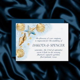Coastal Chic Moderne Korallenriffe Einladung