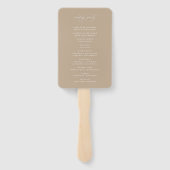 Coastal Chic Monogram Wedding Program Fächer (Rückseite)