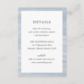 Coastal Chic Mute Blue Elegante Hochzeit Begleitkarte (Vorderseite)