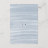 Coastal Chic Mute Blue Elegante Hochzeit Begleitkarte (Rückseite)