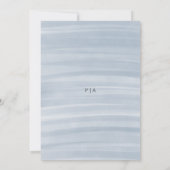 Coastal Chic Mute Blue Elegante Hochzeit Save The Date (Rückseite)