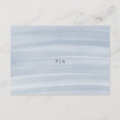 Coastal Chic Mute Blue QR Code Elegante Hochzeit RSVP Karte (Rückseite)