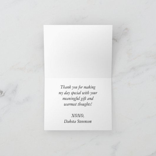 Coastal Chic | Party des modernen Korallenriffs Dankeskarte (Innenseite)