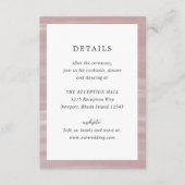 Coastal Chic Pink Elegante Hochzeit Begleitkarte (Vorderseite)