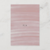 Coastal Chic Pink Elegante Hochzeit Begleitkarte (Rückseite)