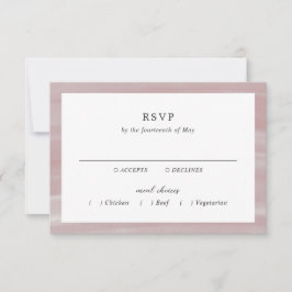 Coastal Chic Pink Elegante Hochzeit RSVP Karte