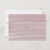 Coastal Chic Pink Elegante Hochzeit RSVP Karte (Rückseite)