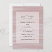 Coastal Chic Pink Elegante Hochzeit Save The Date (Vorderseite)