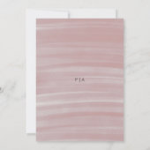 Coastal Chic Pink Elegante Hochzeit Save The Date (Rückseite)