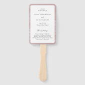 Coastal Chic Pink Elegantes Hochzeitsprogramm Fächer (Vorderseite)